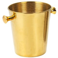 Morleos Sektkühler Piccolo 3 Liter Gold Edelstahl 15,3 x 16,5 cm | Flaschenkühler Weinkühler Champagnerkühler Eiswürfelbehälter Eiseimer Barzubehör Geschenk für Frauen