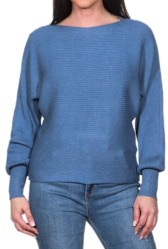 ONLY Onladaline L/S-Maglia a Maniche Corte Maglione Lavorato, Coronet Blue W. Melange, M Donna