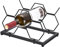 QUARKZMAN Portabottiglie da Banco per Vino, Supporto per Bottiglie Tavolo per Massimo 5 Bottiglie Standard Portabottiglie Esagonale Autoportante per Bar Armadio, Nero