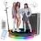 VeEthi 360° Photo Booth Machine + Flight Case, 360 Camera Booth Selfie Platform with Adjustable Stand, Intelligent Remote+APP Control, 3 Colour Lighting Modes, for Party, Festival, Wedding, 80CM