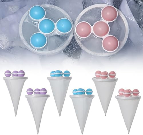 FRoon Schwimmende Haarfilter-Netzentfernung, 2024 Neuer Fusselfänger, wiederverwendbarer Premium-Tierhaarentferner for Wäsche, Waschmaschine, Filternetzbeutel (Color : 6Pcs)