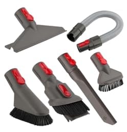 StrategyTails Accessory Attachment Tool Kit Set With Extension Hose & Brush Head Compatible With Dyson V7 V8 V10 V11 SV10 SV11 Vacuum Cleaner, For Home & Car (6 in 1)
