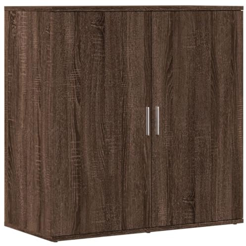 vidaXL Sideboard, Kommode mit Stauraum, Beistellschrank für Wohnzimmer Küche Flur, Anrichte Schrank Highboard, Modern, Braun Eiche-Optik Holzwerkstoff
