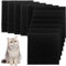 12 Stück Katzentoilette Aktivkohlefilter, Hochsaugfähiger Katzenklo, Ersatzfilter für Katzentoilette, 11.5 * 10.5cm, für Katzenklo und Pfannen, Schwarz