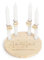 BOFUNX Advent Kerzentablett Holz Rund 20cm Tablett Kerzenhalter mit 1-4 Holz Adventszahlen Holzanhänger für Kerzen Kerzenhalter Deko Adventskranz Weihnachtskranz Tischdeko