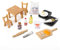 taonganui 23 Stück Wichtel Zubehör,1/12 Puppenhaus Zubehör,Miniatur Wichtel Zubehör Weihnachten,DIY Küche Möbel Backen Zubehör,Wichteltür Zubehör Set Weihnachten Deko