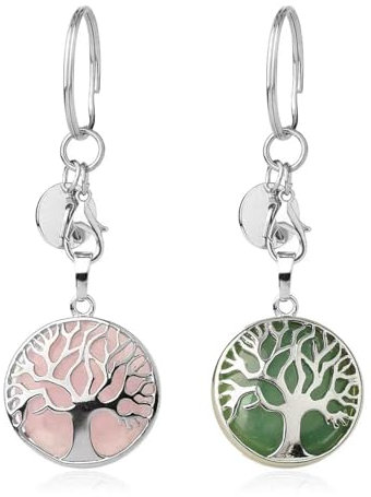 2 Porte-Clés Arbre De Vie, Design Rétro en Métal en Forme d'arbre, Pendentif Exquis Fait À La Main, Adapté pour La Décoration De Clés Et Les Accessoires De Sac, Cadeau Unisexe