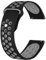BISONSTRAP Armband für Damen und Herren, Belüftet Silikon Uhrenarmband, Sport Ersatzband mit Schnellverschluss, 20mm, Schwarz/Grau