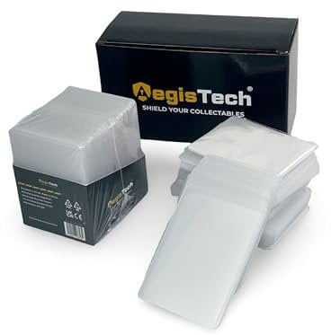 AegisTech Premium 35pt Top Loaders (200pcs) - 100 Hard Card Sleeves + 100 Penny Sleeves Included, Toploaders Trading Card Sleeves for PTCG, MTG, YGO and All Other Standard Size Cards.