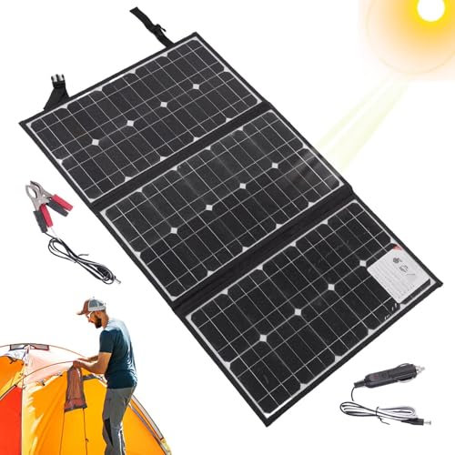 Panneau solaire portable, 600 W Foldable Panels, Powered Station with 5 V USB and 18 V DC 5 % Power, Weather Resistant User Friendly Small USBfor Cell Phone, ordinateur portable, tablette