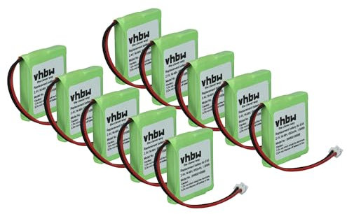 vhbw 10x Akku kompatibel mit Siemens Gigaset E455, E455 SIM, E450 SIM, E40, E450, E45 schnurlos Festnetz Telefon (650 mAh, 2,4 V, NiMH)