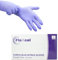 FleXcel Powder Free Nitrile Gloves, Purple, Small - Medical-Grade, Latex-Free, Food Safe (Box of 100)