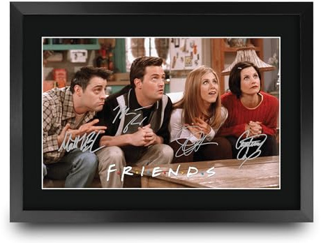 HWC Trading Friends Scene 4 Gifts Printed Signed Autograph Picture for TV Memorabilia Fans - A3 Framed