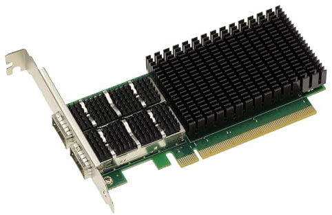 KALEA-INFORMATIQUE PCIe Gen 4.0 Dual 100G QSFP56 2-Port-Netzwerkcontroller-Karte. Mellanox ConnectX 6-Chipsatz. Unterstützung für 100GbE, 50GbE, 40GbE, 25GbE und 10GbE