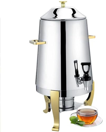 Stainless Steel Hot Drink Dispenser for Coffee, Tea, Mulled Wine, and Juice - Ideal for Office, Parties, Cafe, and Picnics