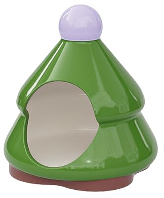 Lpoppcx Escondite de verano de hámster de cerámica | Decoración de recinto para animales pequeños, plataforma de escondite estable impermeable para hábitat de animales pequeños