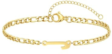 Joo&Rind Armband Damen Gold Wasserfest Armband mit Buchstaben 18K Vergoldet Edelstahl Personalisiertes Armbänder Schmuck Geschenk Frauen Mama Freundin Geburtstag Valentinstag