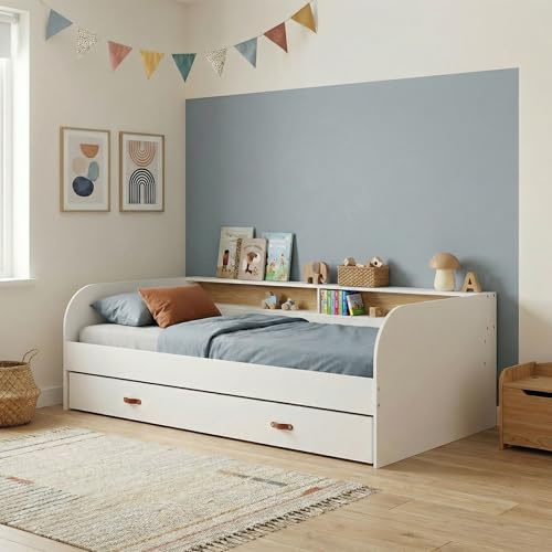 Noa and Nani Helene Day Bed with Pull-Out Trundle in Classic White & Pine