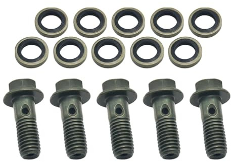 YIXANNX Adaptateur de raccord de Conduite de Frein M10 M8 à vis Banjo pour Moteurs de Motos, fiable et Durable. Vis Banjo pour Tuyau d'huile du maître-Cylindre de Frein, 8 mm