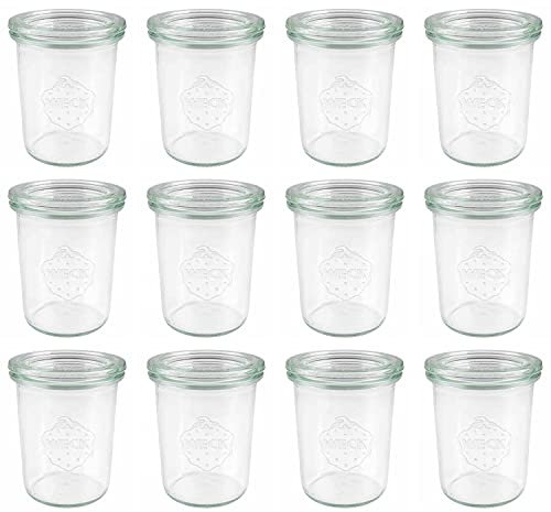 Weck Mini-Sturzglas 160 ml, ohne Ringe und Klammern, 12 stücke