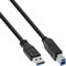 InLine 23432 Cavo USB 3.0, Type-A Maschio a Type-B Maschio, 0.5 m, Nero