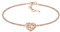 Elli Women's 925 Sterling Silver Gold Plated Heart Tree of Life Bracelet of Length 16 cm