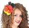 KarnevalsTeufel.de Haarschmuck FAN Deutschland Blüten EM WM