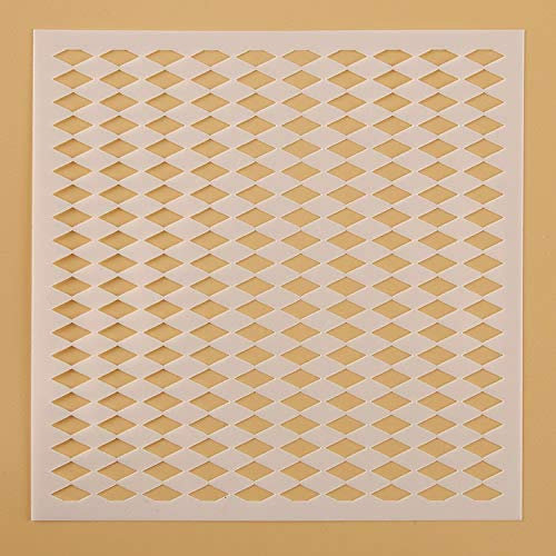 Schablone, Kunststoff, 13 x 13 cm, Motiv Raute