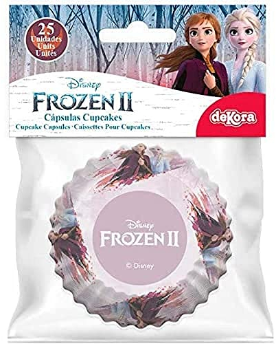 Dekora - Frozen II Backformen Set - Muffin und Cupcake Formen Papier - 25 Stück
