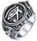 FaithHeart edelstahl herren ringe vintage Retro Siegelring Bandringe mit Geschenkebox für herren und männer