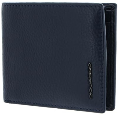 Piquadro - Geldbörse mit Münzfach aus Leder - Herren - Blau
