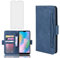 Phone Case for Huawei P20 Pro With Tempered Glass Screen Protector Card Holder Slot Stand Kickstand Shockproof Protective Wallet Purse Leather Flip Cover Huwai Hawaii P 20Pro P20pro huaweip20pro Blue