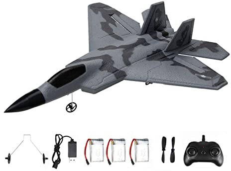 Dickly Avion RC 2 Canaux Télécommandé Prêt à Voler pour Adultes, Mousse RC pour Adultes, Avion Télécommandé avec économiseur D'hélice, 3 Piles