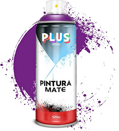 Pintura Spray 520cc para pintar todo tipo de super cies: madera, metal, cartón, tela, piedra, bra de vidrio, plásticos rígidos, etc para bricolaje y DIY.Violeta Revolución (Ref:657)(Paquete de 1 )