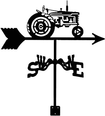 Girouette Tracteur Lapin Girouette Ferme en Acier Inoxydable Girouette Indicateur De Direction pour Toit Extérieur Jardin Montage Cour Décor (Tracteur)
