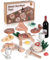 RRIBOUDWAN Wooden Play Food Age 3+ for Kids, Steak Toy, Kitchen Accessories Set, Restaurant Pretend Play for 3+ Boys&Girls