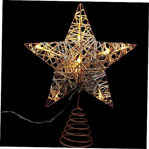 BUGUUYO Baumwipfelstern Weihnachtsbaum-sternspitze Weihnachtsbaumschmuck Weihnachts-led-Lampe Weihnachtsbaum Dekor Sternspitze Für Weihnachtsbaum Baumspitze Eisen Berühmtheit Partybedarf