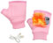 Gotrain Heated Work Gloves Rechargeable, Heated Fingerless Gloves for Women 3-Speed Adjustable Heated Riding Gloves 2000mAh Battery Heated Gloves for Winter, Sports Outdoor (Pink)