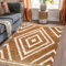 TUKDAK Teppich Wohnzimmer 120x180cm Braun, Waschbarer Küche Teppich mit Antirutsch Rückwand, Vintage Rug Kurzflor für Schlafzimmer, Boho Groß Carpet für Esszimmer Arbeitszimmer Büro
