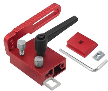 Track Stop, Aluminium Alloy Miter Stop Block, Adjustable Fence, T Slot Limit Device, Table Saw Accessory, Standard Multi Track Compatibility, 75mm Size, Workshop Use