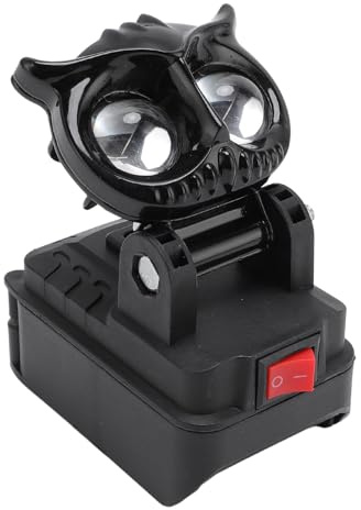 Fafeicy Kabellose LED-Arbeitsleuchte, 18 W, Hohe Helligkeit, 20 Lm, 180 Grad Drehbar, Batteriebetriebene Arbeitsleuchte mit 2 USB-Ladeanschlüssen für Werkstatt, Garage, Camping