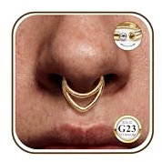JeweBella 16G G23 Titan Nasenpiercing Ring Silber/Gold Helix Daith Septum Piercing Hinged Segment Clicker Nasenring Knorpel Ohrringe Tragus Conch Nostril Piercing Ring 8mm/10mm