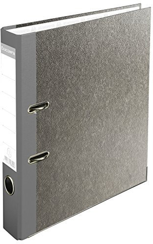 Exacompta 53509E Recycling-Ordner Wolkenmarmor. 5 cm schmal DIN A4 grauer Rücken Ringordner Aktenordner Briefordner Büroordner Pappordner Blauer Engel