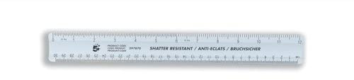 5 Star Ruler Plastic Shatter-resistant 300mm Blue Tint [Pack 10]