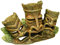 Pen Plax RRT4 Aquarium-Dekoration Tiki Tribe, 1 Count (Pack of 1)