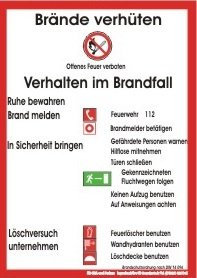 Protection contre l'incendie ordre # Protection contre l'incendie caractères # plastique # langnachleuchtend # autocollant # Dimensions 20 x 30 cm # DIN 14096–1 Partie 1