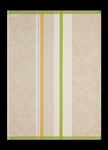 Le Jacquard Francais Geschirrtuch CORDOUE Baumwolle 60 x 80 cm Cactus - beige-grün 100 % Baumwolle Jacquardgewebt
