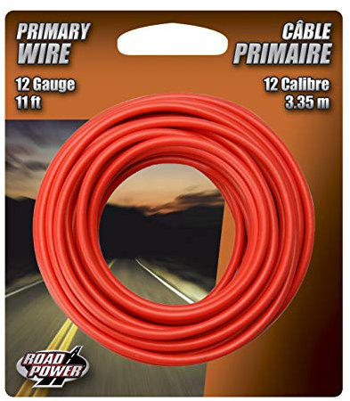 Road Power 55671533 12 Gauge Automotive Copper Wire, Red, 11'