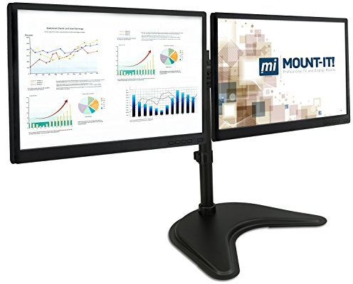 Mount-It! Free Standing Dual Monitor Stand, 19-27 Screens