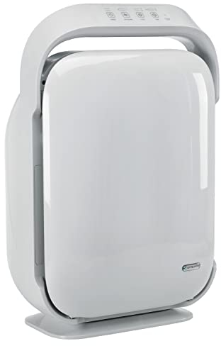GermGuardian Hi-Performance Air Purifier with HEPA Pure Filter, Timer, Ionizer, Removes 99.97% of Pollutants, Large Rooms up to 1620 Sq. Ft., UV-C Light Helps Reduce Germs, 27”, White, AC9200WCA